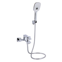 Змішувач для ванни Qtap Gemini (з душовим гарнітуром) QTGEM259CRM45681 Chrome (QTGEM259CRM45681)