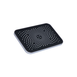 Лійка для верхнього душу Qtap Hlavova 260x180 мм прямокутна QTHLA107CRM45784 Chrome/Black (QTHLA107CRM45784)