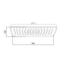 Лійка для верхнього душу Qtap Hlavova 260x180 мм прямокутна QTHLA107CRM45784 Chrome/Black (QTHLA107CRM45784)
