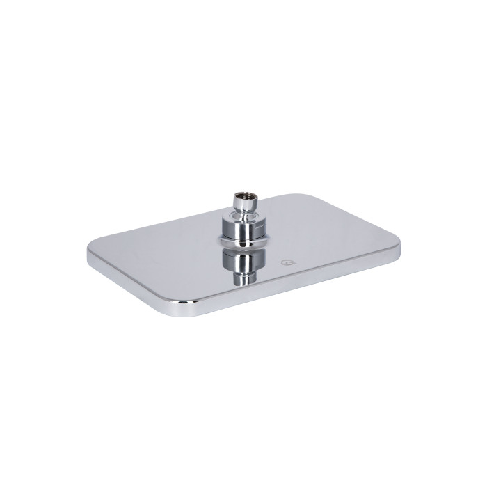 Лійка для верхнього душу Qtap Hlavova 260x180 мм прямокутна QTHLA107CRM45784 Chrome/Black (QTHLA107CRM45784)
