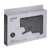 Лійка для верхнього душу Qtap Hlavova 260x180 мм прямокутна QTHLA107CRM45784 Chrome/Black (QTHLA107CRM45784)