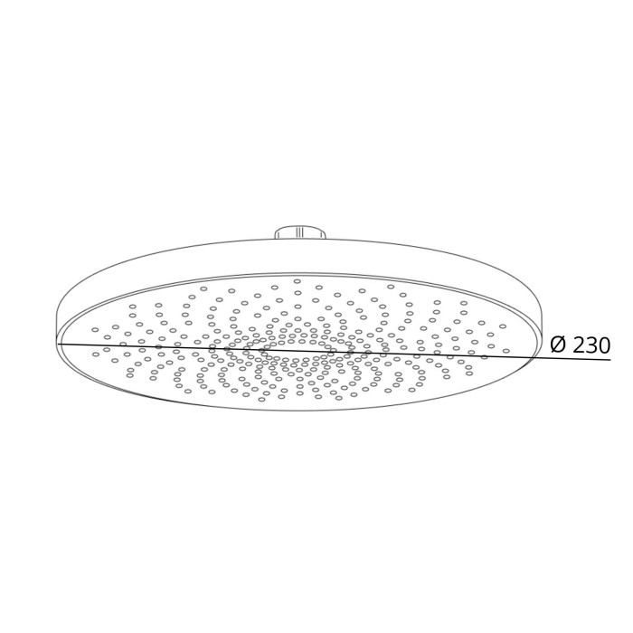 Лійка для верхнього душу Qtap Hlavova D 230 мм округла QTHLA107CRM45787 Chrome/White (QTHLA107CRM45787)
