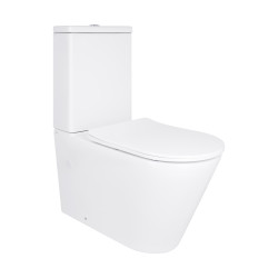 Унітаз підлоговий Qtap Vlasta Ultra Quiet безобідковий з сидінням Soft-close WHITE QT28228300W (QT28228300W)