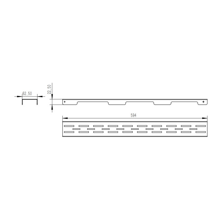 Решітка для лінійного трапу Qtap Grate FD600 (NKS) (QTGRATENKSFD600)