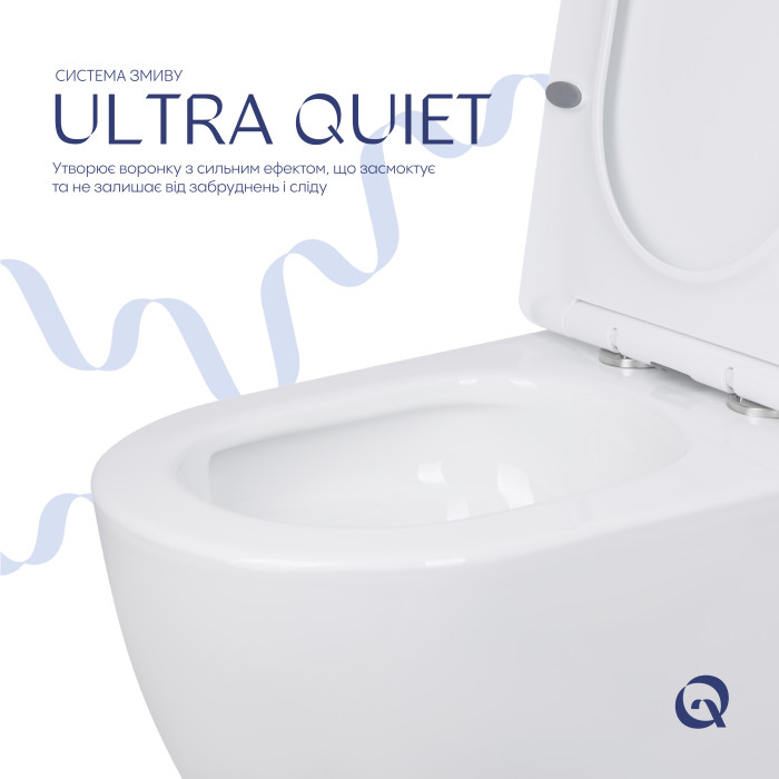Унітаз підлоговий Qtap Jay Ultra Quiet з сидінням Soft-close 640x360x835 мм QT07222175TW White (QT07222175TW)