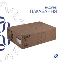 Комплект Qtap Tern: Раковина накладна прамокутна 480х370х135 мм White + Донний клапан PU02 (QT17112074WN47301)