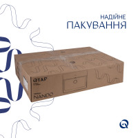 Комплект Qtap Nando LT: Раковина підвісна прамокутна 610х420х140 мм White + Донний клапан PU02O (QT12112173WN47326)