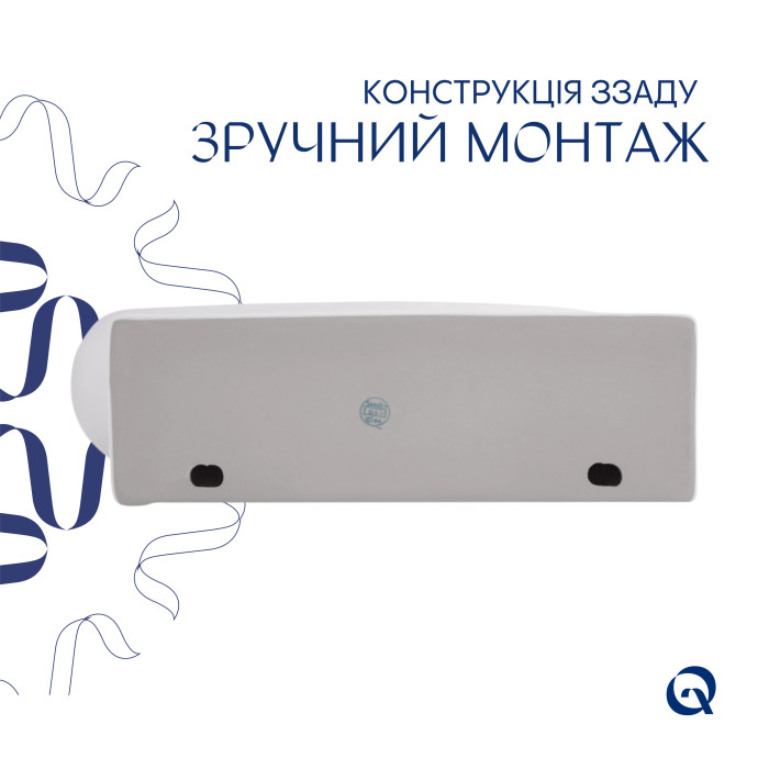 Комплект Qtap Leo: Раковина підвісна овальна ліва 430x285x160 мм White + Донний клапан PU02O (QT11115011LWN47332)