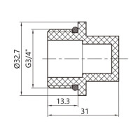 Заглушка PPR Thermo Alliance з різьбою 20х3/4" ЗР (DSD102)