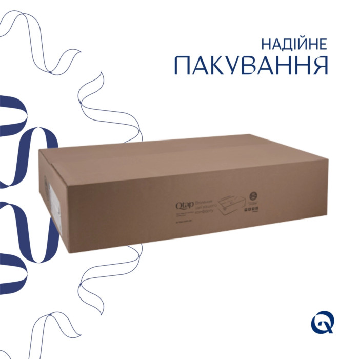 Комплект Qtap Kolibri: Раковина накладна 400x400x140 мм, White, квадратна + Донний клапан Pop-up PU02 (QT10116303W48466)