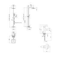 Акционный набор Lidz Kubis: Душевая система 1030 Nickel + Смеситель 001F Nickel в подарок (LDKUB1030NKS2853848545)