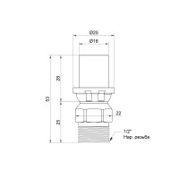 Переходник пресс Icma 16х1/2" ЗР №402 (81402ADGH06)