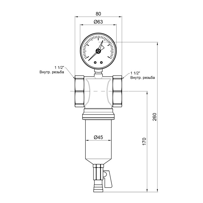 Фильтр самопромывной Icma 1 1/2" №750 (83750AH05)