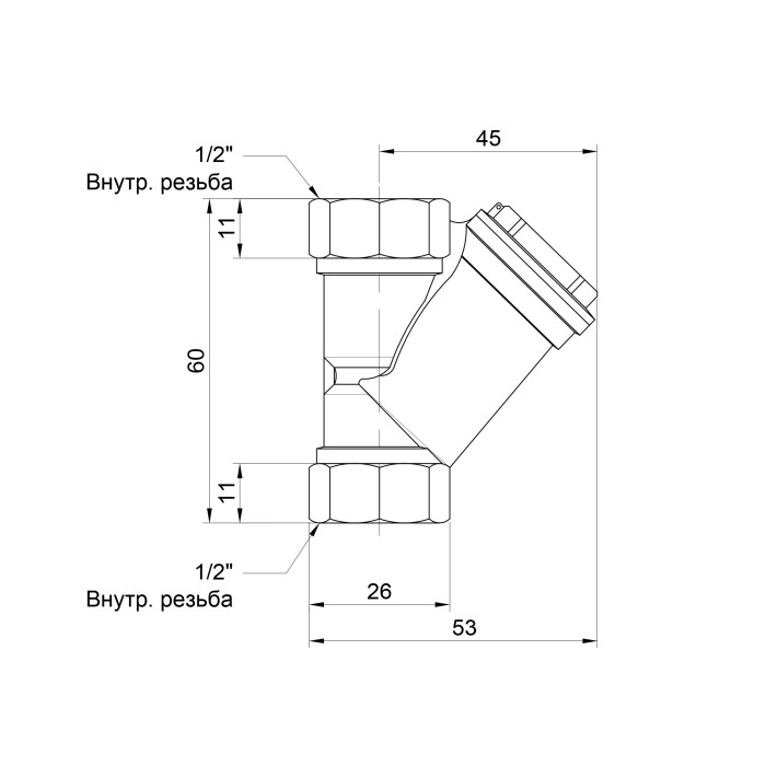 Фильтр SD Forte 1/2" для воды SF124W15 (SF124W15)