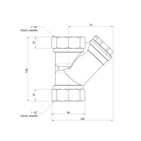 Фільтр SD Forte 1" 1/2 для води SF124W40 (SF124W40)