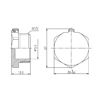 Заглушка SD Forte 1/2" ЗР SF35315 (SF35315)