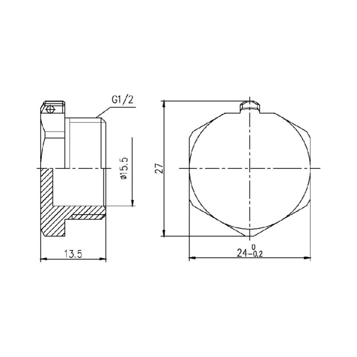 Заглушка SD Forte 1/2" ЗР SF35315 (SF35315)