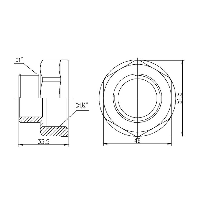 Перехід SD Forte 1" 1/4х1" ВЗ SF3603225 (SF3603225)