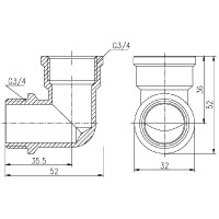 Кут SD Forte 3/4" ВЗ SF37220 (SF37220)
