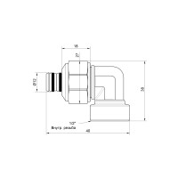 Кутик обтискний Icma 16х1/2" ВР №535 (81535ADGH06)