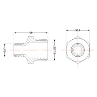 Ніпель чавунний 1" 1/2х1" ЗР (КЧ3044025)