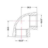 Кут чавунний 1/2" ВР (КЧ30615)