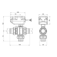 Кран кульовий зонний Icma 1" №343 (82343AF0553)
