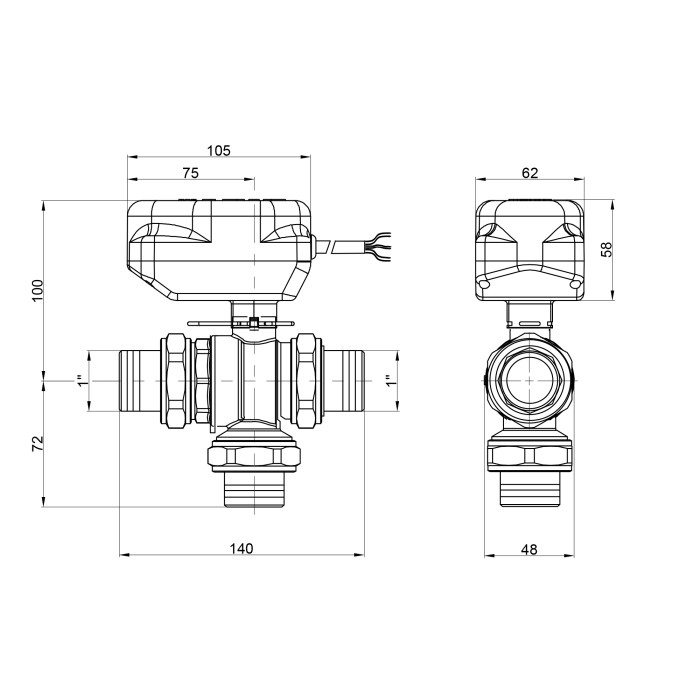Кран кульовий зонний Icma 1" №343 (82343AF0553)
