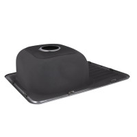 Кухонна мийка Lidz 5848 0,8 мм Satin (LIDZ5848SAT) (LIDZ5848SAT08)