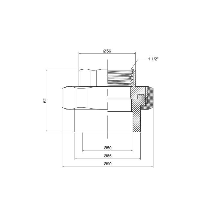 Згін "Американка" PPR Thermo Alliance 50х1" 1/2 ВР (DSI005)