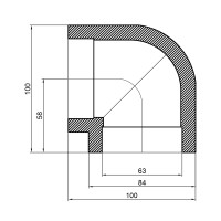 Уголок PPR Thermo Alliance 63, 90° (DSE006)