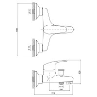 Змішувач для ванни Brinex 36W 006 (BRIN36W006)