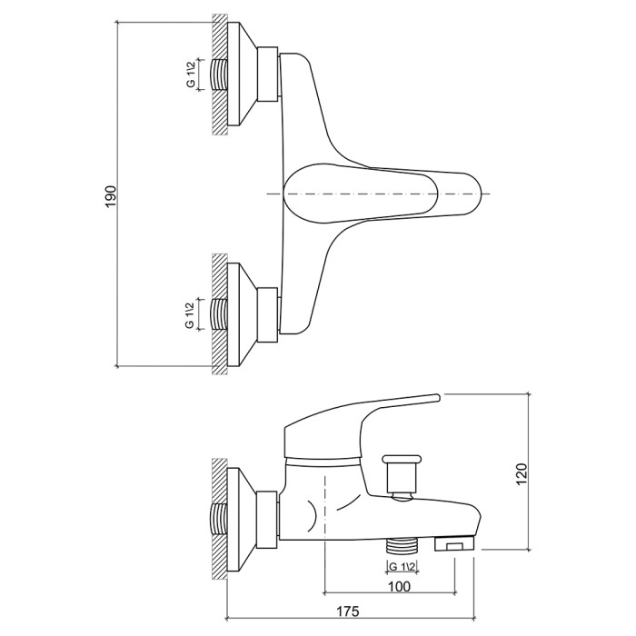 Змішувач для ванни Brinex 36W 006 (BRIN36W006)