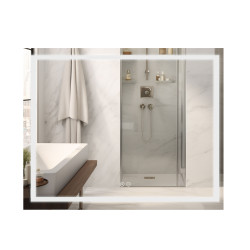 Дзеркало Qtap Mideya (DC-F614) 1000х800 з LED-підсвічуванням Touch, з антизапотіванням, димером, рег. яскравості QT2078F614W (QT2078F614W)