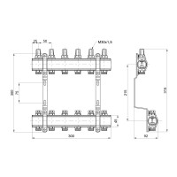 Коллектор SD Forte 1" 6 выходов SF002W6 (SF002W6)