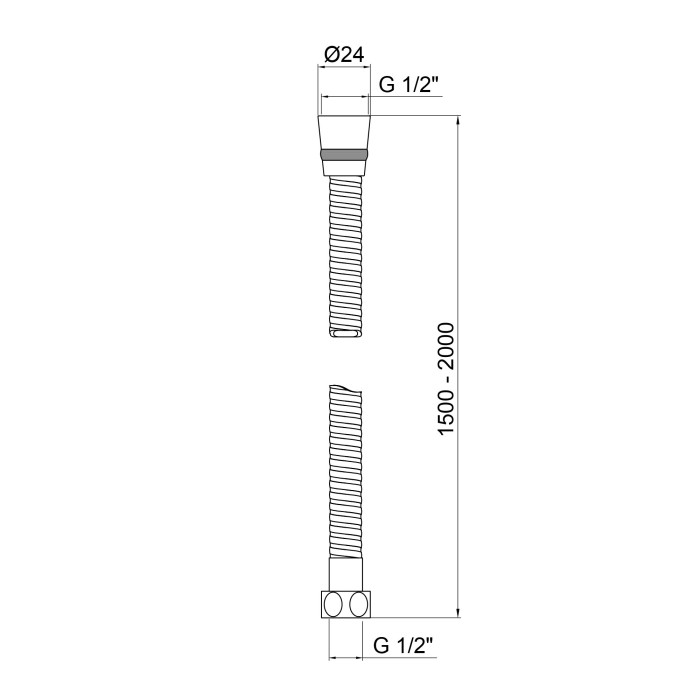 Шланг Lidz Niagara 13 1,5-2 м LDNIA13CRM35461 Chrome (LDNIA13CRM35461)