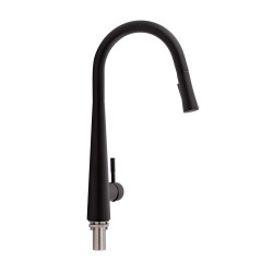 Змішувач для кухні Qtap Evicka з висувним виливом QTEVI9135103UB Black Matt (QTEVI9135103UB)