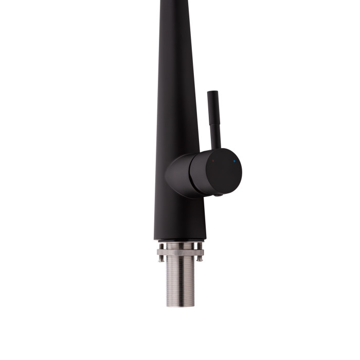 Змішувач для кухні Qtap Evicka з висувним виливом QTEVI9135103UB Black Matt (QTEVI9135103UB)