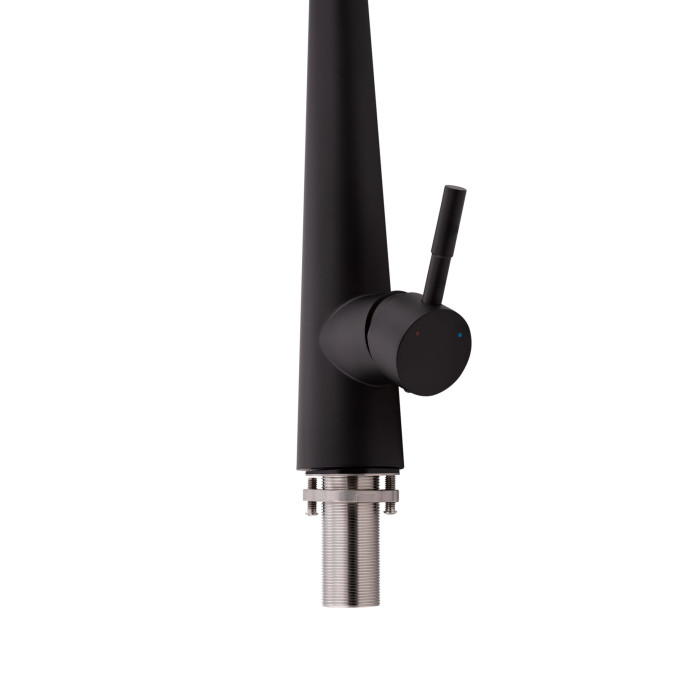 Змішувач для кухні Qtap Evicka з висувним виливом QTEVI9135103UB Black Matt (QTEVI9135103UB)