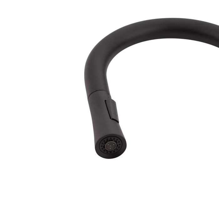 Змішувач для кухні Qtap Evicka з висувним виливом QTEVI9135103UB Black Matt (QTEVI9135103UB)