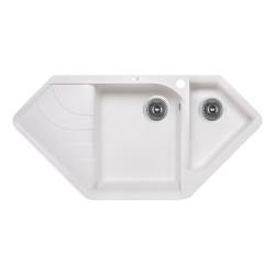 Кухонна мийка з додатковою чашею Lidz 1000x500/225 WHI-01 (LIDZWHI011000500225) (LIDZWHI011000500225)