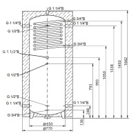 Теплоаккумулятор Thermo Alliance TAI-10 500 с теплообменником 1,4 кв. м с изоляцией 60 мм (TAI0150060)