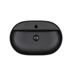 Раковина-чаша Qtap Scorpio 610x400x120 Matt black з донним клапаном QT142203MBMB (QT142203MBMB)