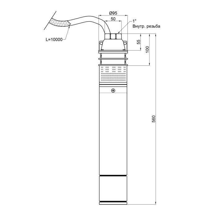 Насос заглибний вихровий Thermo Alliance 4SKM-150 1,1 кВт (TA4SKM15011)