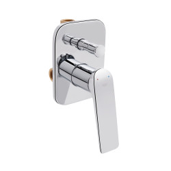 Змішувач для душу Qtap Vlasta прихованого монтажу на два споживача QTVLA6028102NC Chrome (QTVLA6028102NC)