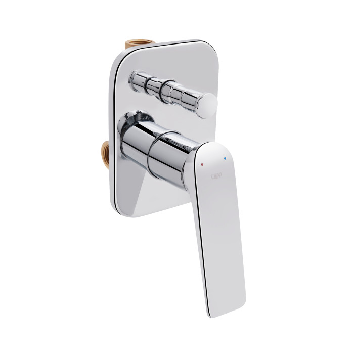 Змішувач для душу Qtap Vlasta прихованого монтажу на два споживача QTVLA6028102NC Chrome (QTVLA6028102NC)