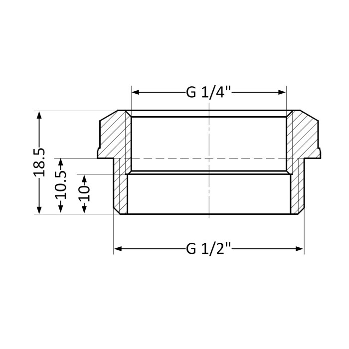 Футорка SD Plus 1/2"х1/4" ЗВ SD423156 (SD423156)