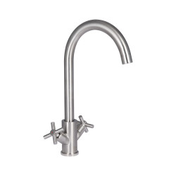 Змішувач для кухні Lidz Wind 013F двохвентильний LDWIN013FNKS43390 Nickel (LDWIN013FNKS43390)