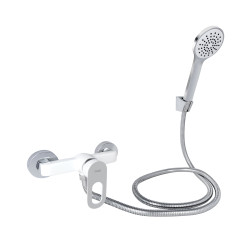 Змішувач для душу Lidz Latwa 010 (з душовим гарнітуром) (k40) LDLAT010WHI45426 White (LDLAT010WHI45426)