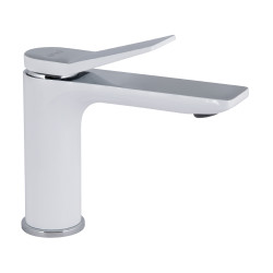 Змішувач для раковини Qtap Presto QTPRE270CRW45576 Chrome/White (QTPRE270CRW45576)